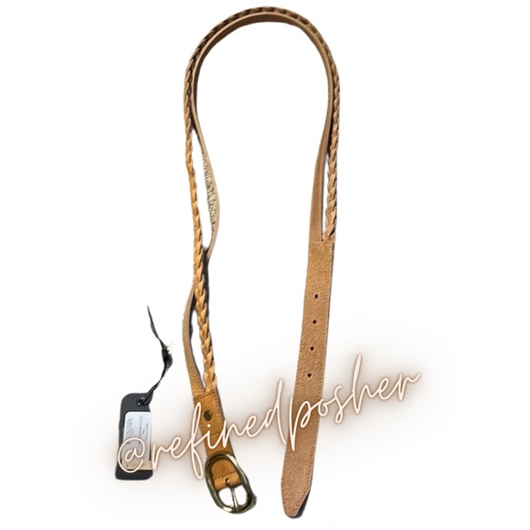 Rag & Bone Calla Braided Belt size M/L NWT Tan - Picture 6 of 7